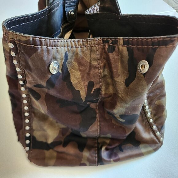 Prada Tote Handbag Canvas Camouflage Pattern, Authentic - Picture 3 of 14